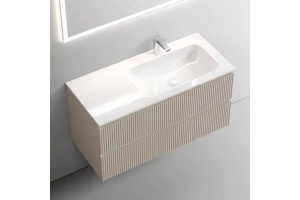 Тумба под раковину Sancos Snob T правая 99х44 бежевая - 2