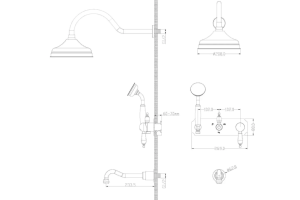 Душевой набор встроенный Boheme Medici бронза с кристаллами Swarovski - 2