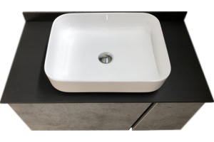 Тумба с раковиной Comforty Эдинбург 90 бетон светлый - 3