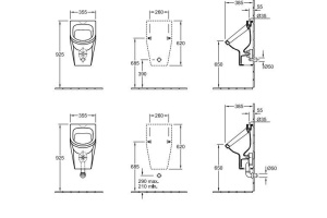 Писсуар подвесной Villeroy & Boch Architectura белый (55730001) - 2