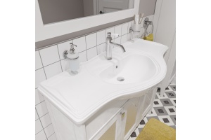 Тумба с раковиной STWORKI Хельсингборг 105 белая - 3