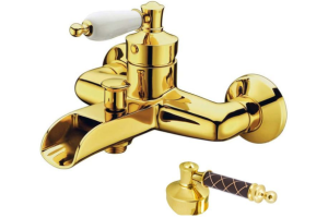 Смеситель для ванны Boheme Vogue золото с коричневым