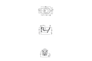 Simas Gambassi Биде подвесное с 1-м отверстием под смеситель 56.5х37,5 см, цвет белый (без креплений F85) - 2