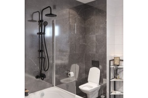 Шторка на ванну DIWO Коломна 4GW006 распашная, 70x150 - 3