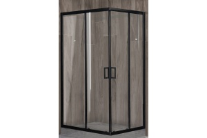 Душевой уголок Royal Bath HPD 120х100 профиль черный стекло прозрачное