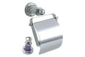 Держатель для туалетной бумаги Boheme Murano хром с фиолетовым