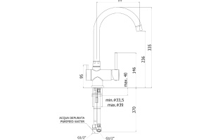 Смеситель Paffoni Stick SK190NO для кухонной мойки, черный - 2