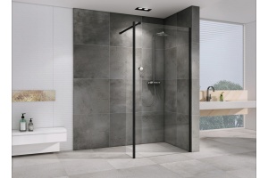 Душевая перегородка ABBER Immer Offen 100 профиль черный (AG66100B) - 2