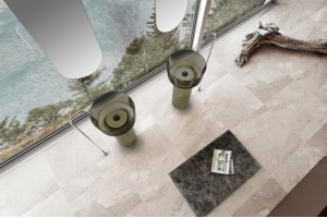 Раковина отдельностоящая прозрачная ABBER Kristall AT2702Vesuvian-H оливковая - 3