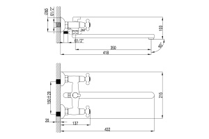 Смеситель Lemark Standard универсальный LM2112C - 2