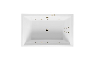 Ванна акриловая Excellent Crown Lux Line 190х120 с гидромассажем белый - бронза