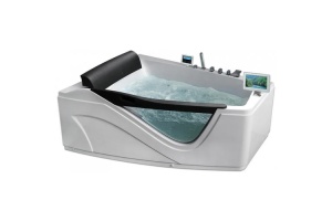 Акриловая ванна Gemy 170х130 белая левая с гидромассажем