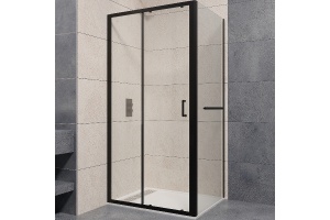 Душевой уголок RGW Passage PA-74-1B 160x80 профиль черный стекло прозрачное