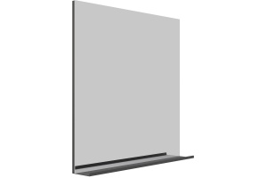 Зеркало DIWO Смоленск 80 с полкой, черное, в стиле лофт, квадратное - 3