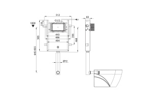 Бачок скрытого монтажа для приставных унитазов - 2