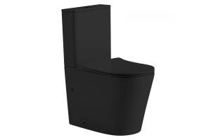 Унитаз ABBER Bequem AC1112TMB компакт черный матовый, безободковый