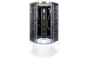 Душевая кабина DETO BM4590GM+ELBLACK с высоким поддоном, с сиденьем