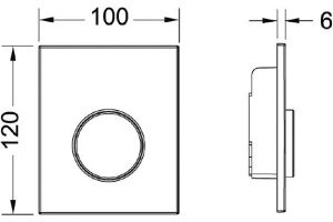 Кнопка смыва TECE Loop Urinal 9242640 белая антибактериальная - 3