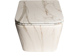 Унитаз подвесной SantiLine SL-5007MRB под мрамор - 3