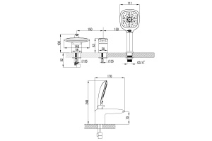 Смеситель для ванны Lemark Status хром (LM4445C) - 2