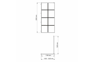 Душевая перегородка Wasserkraft Glan 66W40 - 2