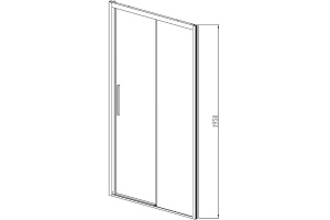 Душевая дверь в нишу Vincea Soft VDS-3SO120CLB 120 см, стекло прозрачное, профиль черный - 2