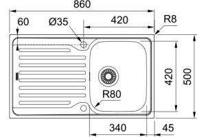 Мойка кухонная Franke AZG 611-86 миндаль - 3