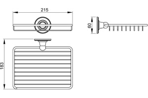 Полка для мочалок Timo Nelson 160022/02 антик - 2