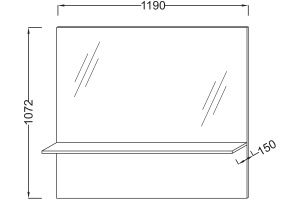 Зеркало Jacob Delafon Struktura EB1215 120 см - 3