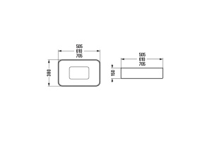 Накладная раковина Vincea 61х38 белая - 3