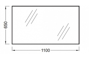 Зеркало в ванную Jacob Delafon  110 см (EB1400-NF) - 2