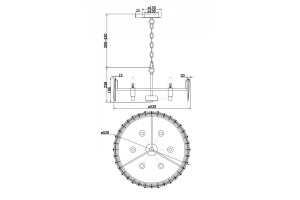 Подвесная люстра Maytoni Puntes MOD043PL-06G - 3