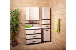 Тумба с раковиной Бриклаер Техас 70 дуб кантри, венге