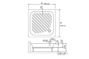 Поддон для душа RGW B/CL-S 80x80 белый - 3