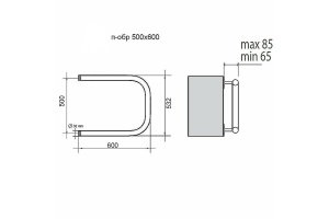 Водяной полотенцесушитель Terminus П-образный 500х600 Хром - 2