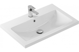 Тумба с раковиной Misty Терра 70 серая глянцевая - 3