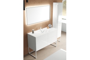 Тумба под раковину SanVit Лира 120 белый глянец - 2