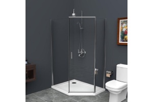 Душевой уголок BelBagno Uno 100х80 хром (UNO-195-PH-1-100/80-C-Cr)