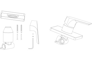 AF330-50C Aquanet Static, смеситель встраиваемый, хром (237447) - 3