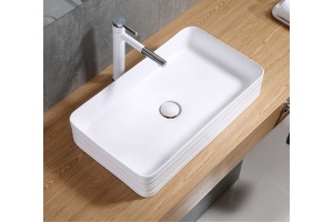 Раковина накладная CeramaLux N 67 см белый (W1531 (D1408)) - 3