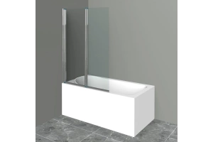 Шторка на ванну BelBagno Uno 110х150 профиль хром стекло прозрачное