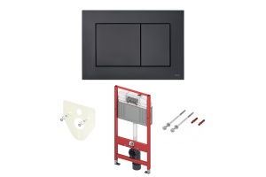 Инсталляция для унитаза TECE now K440407 кнопка черная матовая