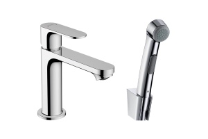Смеситель для раковины Hansgrohe Rebris S с гигиеническим душем хром