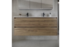 Тумба под раковину подвесная Sancos Libra 120 светлое дерево - 2