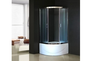 Душевой уголок Royal Bath ВК 100х100 с поддоном профиль хром стекло матовое - 2