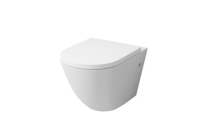 Унитаз GR-4411S (560*360*350) подвесной БЕЗОБОДКОВЫЙ с тонкой крышкой