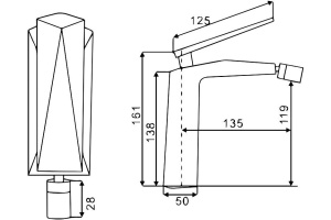 Смеситель Boheme Venturo 376-W для биде - 2