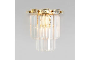 Накладной светильник Eurosvet Elegante 10130/1 золото/прозрачный хрусталь Strotskis