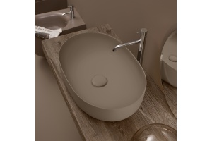 Kerasan Nolita Раковина накладная 60х40 см, без отв под смеситель, цвет Bruno matt