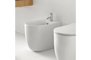 Kerasan Nolita Биде напольное с 1 отв. под смеситель 55х35 см, с креплениями WB5N, цвет белый матовый